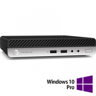 Calculator Refurbished HP ProDesk 400 G5 Mini PC, Intel Core i5-9500T 2.20 - 3.70GHz, 8GB DDR4, 256GB SSD + Windows 10 Pro