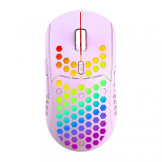 Mouse Nou IBLANCOD BL110, 3200dpi, 5 Butoane, RGB, Violet, Wireless