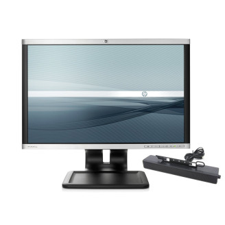 Pachet Second Hand Monitor HP LA2205wg, 22 Inch LCD, 1680 x 1050, VGA, DVI, Display Port, USB + SoundBar H-108