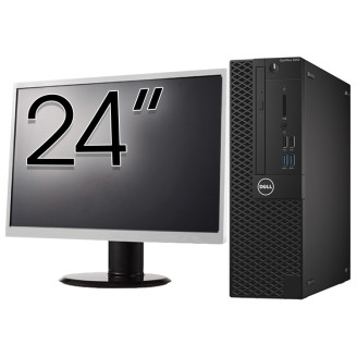 Pachet Calculator Second Hand DELL OptiPlex 3050 SFF, Intel Core i7-6700 3.40GHz, 8GB DDR4, 256GB SSD + Monitor 24 Inch