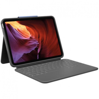 Husa Noua Logitech RUGGED FOLIO cu Smart Connector pentru iPAD gen 10, US, Gri