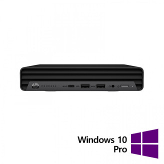 PC Refurbished HP ProDesk 600 G6 Mini 65W, Intel Core i5-10500 3.10 - 4.50GHz, 16GB DDR4, 512GB SSD, Wi-Fi + Windows 10 Pro