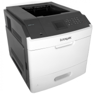 Imprimanta Second Hand Laser Monocrom Lexmark MS811N, A4, 60ppm, 1200 x 1200 dpi, Retea, USB, Unitate Drum si Toner Noi