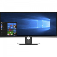 Monitor Second Hand Curved LED IPS Dell 34", WQHD, HDMI, Display Port, Negru/Argintiu, U3417W