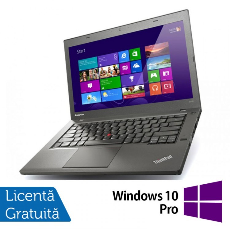 Laptop Lenovo ThinkPad T440s, Intel Core i5-4200U 1.60GHz, 4GB DDR3, 120GB SSD, 14 Inch + Windows 10 Pro